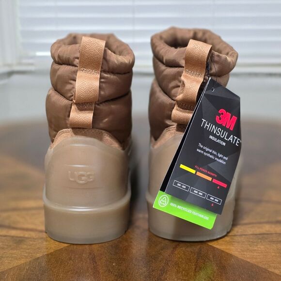 UGG Classic Mini Mod Chukka Boots 3M Chestnut Brown Men's 10 Fur Suede Insulate - Picture 6 of 15